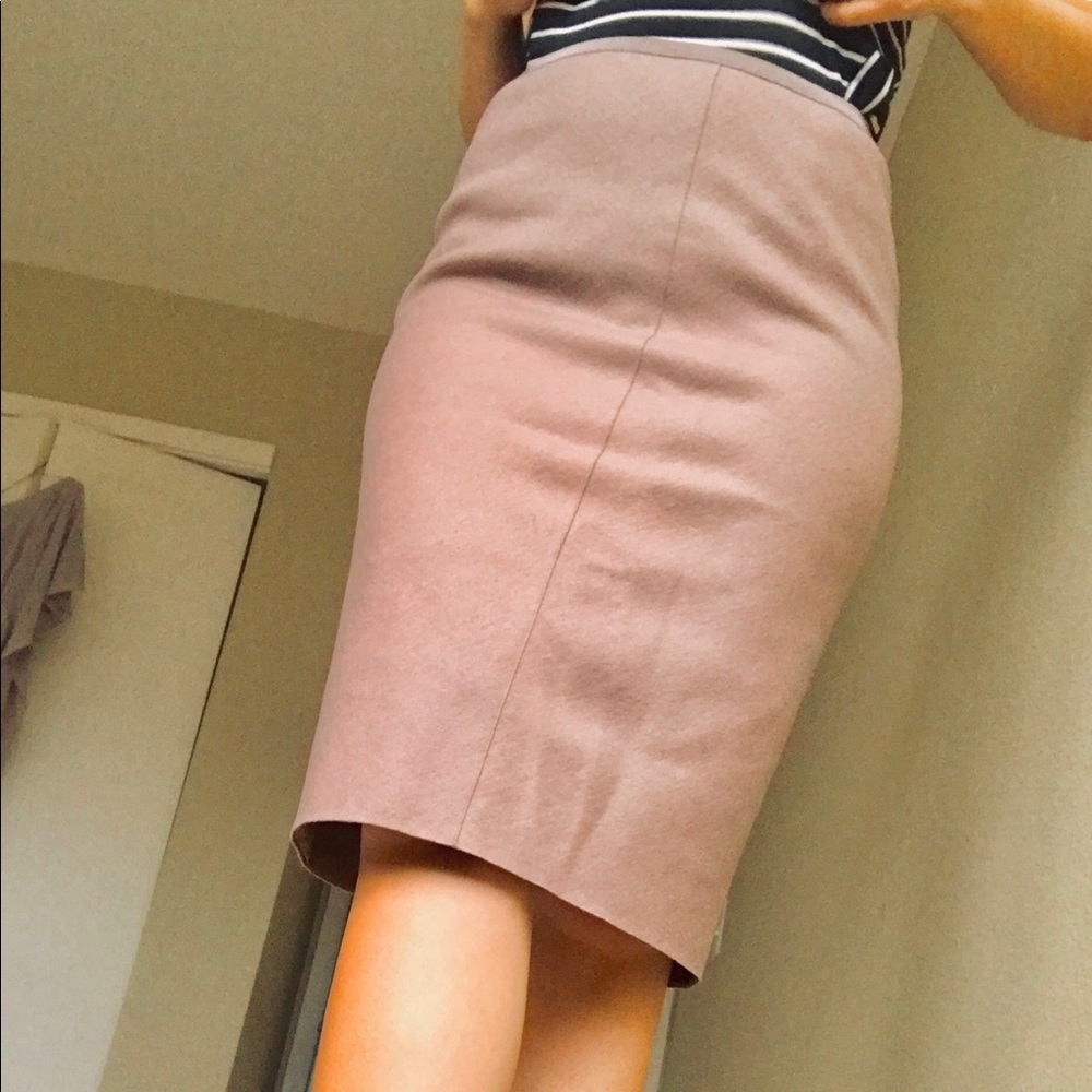 Marc Jacobs Wool Pencil Skirt (Dessert Rose Taupe)